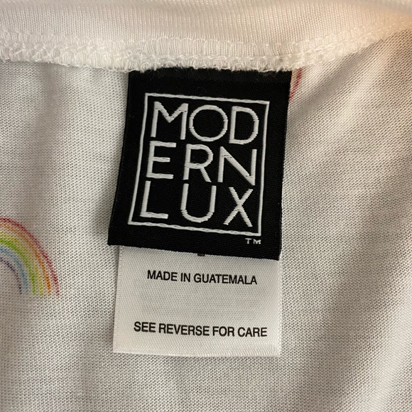 Rainbow sleeveless white large muscle tee - Picture 7 of 9